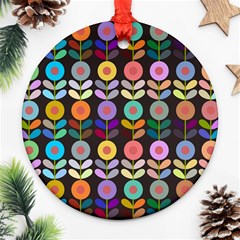 Zappwaits Flowers Round Ornament (two Sides) by zappwaits