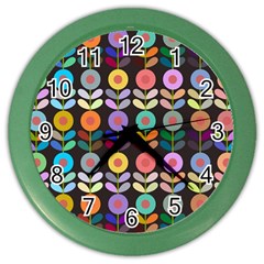 Zappwaits Flowers Color Wall Clock by zappwaits