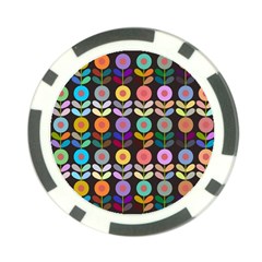 Zappwaits Flowers Poker Chip Card Guard (10 Pack) by zappwaits