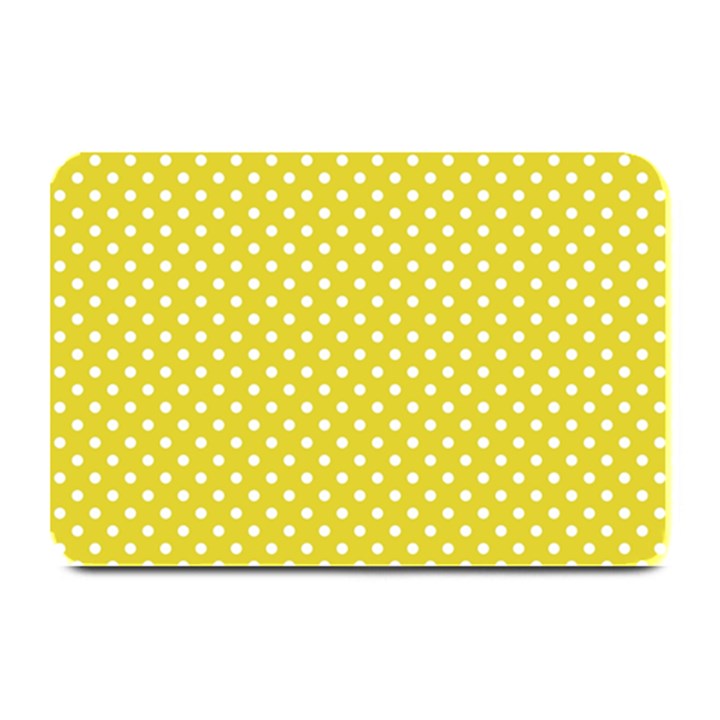 Yellow Polka Dot Plate Mats