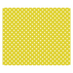 Yellow Polka Dot Double Sided Flano Blanket (small)  by retrotoomoderndesigns