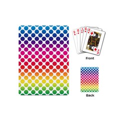 Rainbow Polka Dots Playing Cards (mini) by retrotoomoderndesigns