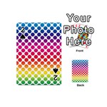 Rainbow Polka Dots Playing Cards 54 (Mini) Front - Spade2