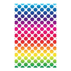 Rainbow Polka Dots Shower Curtain 48  X 72  (small)  by retrotoomoderndesigns