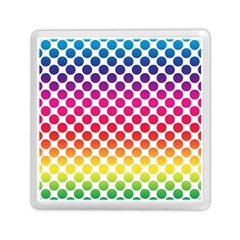 Rainbow Polka Dots Memory Card Reader (square) by retrotoomoderndesigns