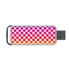 Rainbow Polka Dots Portable Usb Flash (one Side) by retrotoomoderndesigns