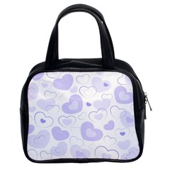 Pastel Purple Hearts Classic Handbag (two Sides) by retrotoomoderndesigns