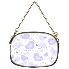 Pastel Purple Hearts Chain Purse (one Side) by retrotoomoderndesigns