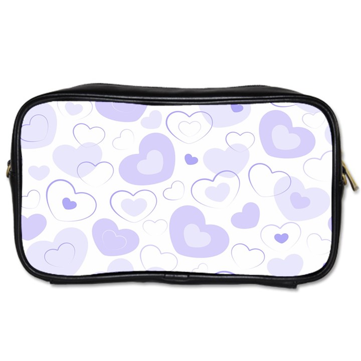 Pastel Purple Hearts Toiletries Bag (One Side)