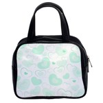 Pastel Green Hearts Classic Handbag (Two Sides) Front