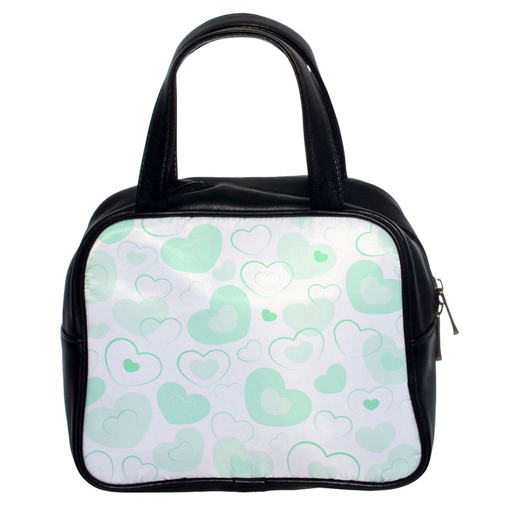 Pastel Green Hearts Classic Handbag (Two Sides)