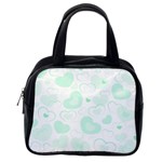 Pastel Green Hearts Classic Handbag (Two Sides) Back