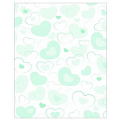 Pastel Green Hearts Drawstring Bag (small) by retrotoomoderndesigns