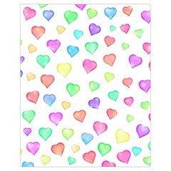 Pastel Rainbow Hearts Drawstring Bag (small) by retrotoomoderndesigns