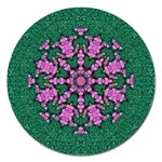 The Most Uniqe Flower Star In Ornate Glitter Magnet 5  (Round) Front