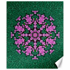 The Most Uniqe Flower Star In Ornate Glitter Canvas 8  X 10  by pepitasart