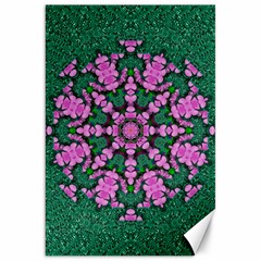 The Most Uniqe Flower Star In Ornate Glitter Canvas 20  X 30  by pepitasart