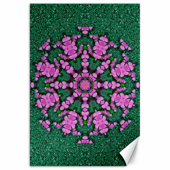 The Most Uniqe Flower Star In Ornate Glitter Canvas 20  x 30 