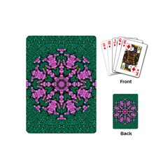 The Most Uniqe Flower Star In Ornate Glitter Playing Cards (mini) by pepitasart