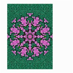 The Most Uniqe Flower Star In Ornate Glitter Small Garden Flag (two Sides) by pepitasart