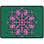 The Most Uniqe Flower Star In Ornate Glitter Double Sided Fleece Blanket (Large)  80 x60  Blanket Front