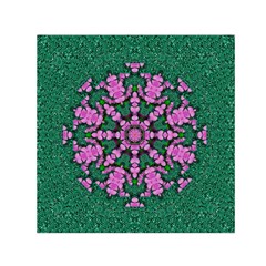 The Most Uniqe Flower Star In Ornate Glitter Small Satin Scarf (square) by pepitasart