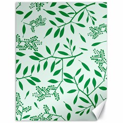 Leaves Foliage Green Wallpaper Canvas 18  X 24  by Mariart