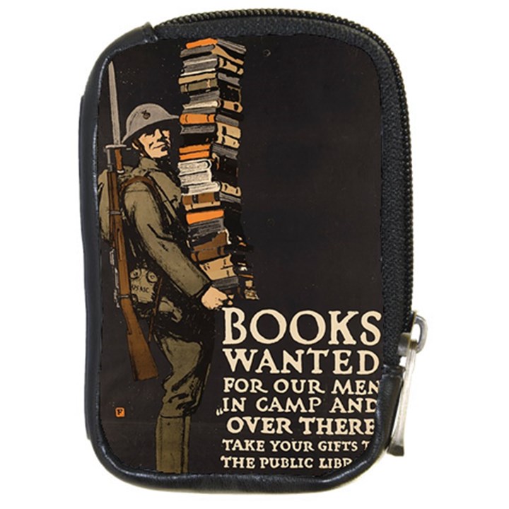 Vintage Books Wanted Compact Camera Leather Case