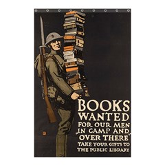 Vintage Books Wanted Shower Curtain 48  X 72  (small)  by WensdaiAmbrose