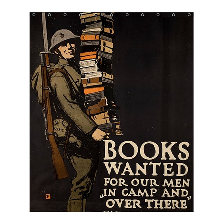 Vintage Books Wanted Shower Curtain 60  x 72  (Medium) 