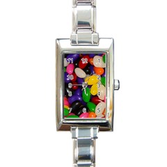 Jelly Beans Rectangle Italian Charm Watch by pauchesstore