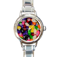 Jelly Beans Round Italian Charm Watch by pauchesstore