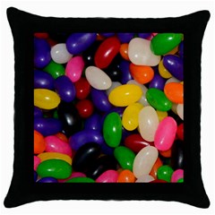 Jelly Beans Throw Pillow Case (black) by pauchesstore