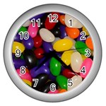 Jelly Beans Wall Clock (Silver) Front