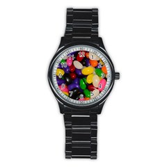 Jelly Beans Stainless Steel Round Watch by pauchesstore