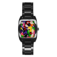 Jelly Beans Stainless Steel Barrel Watch by pauchesstore