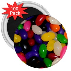 Jelly Beans 3  Magnets (100 Pack) by pauchesstore