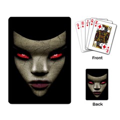 Evil Nun Close Up Portrait Illustration Playing Cards Single Design by dflcprintsclothing