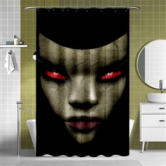 Evil Nun Close Up Portrait Illustration Shower Curtain 48  X 72  (small)  by dflcprintsclothing