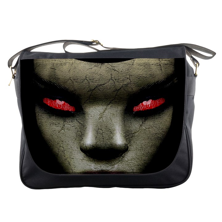 Evil Nun Close Up Portrait Illustration Messenger Bag