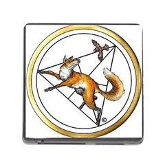 Fox & Sparrow - Gold Discus - By Larenard Memory Card Reader (square 5 Slot)