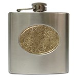 Grunge Abstract Textured Print Hip Flask (6 oz) Front