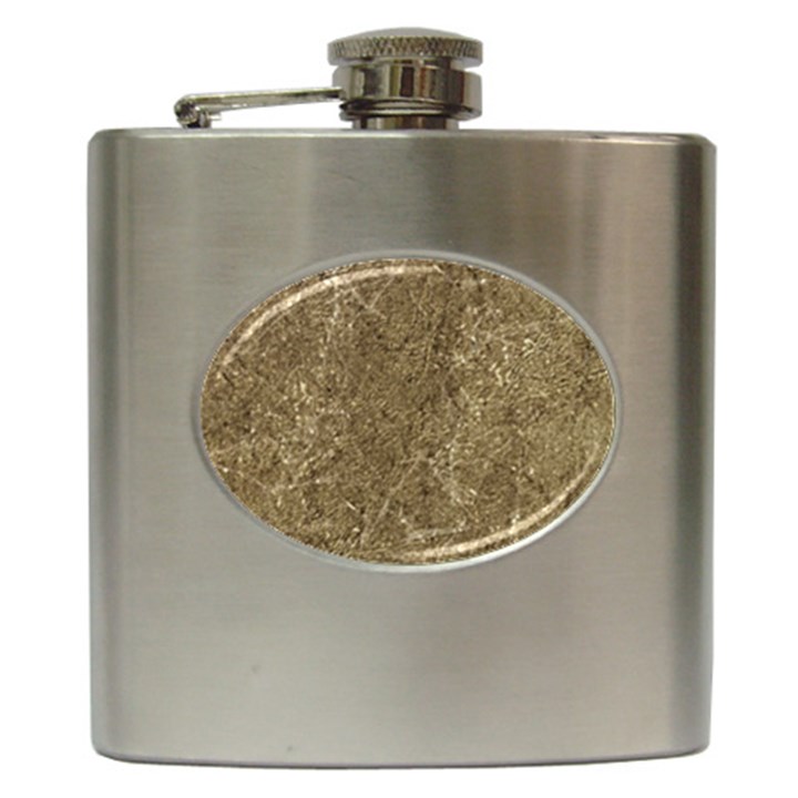 Grunge Abstract Textured Print Hip Flask (6 oz)