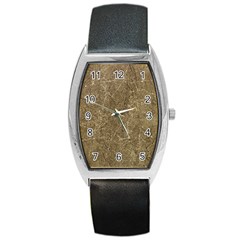 Grunge Abstract Textured Print Barrel Style Metal Watch