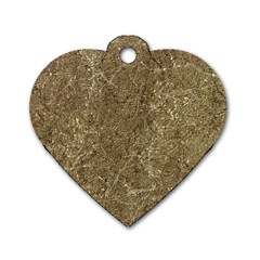 Grunge Abstract Textured Print Dog Tag Heart (one Side)