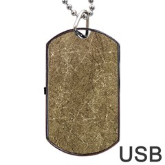 Grunge Abstract Textured Print Dog Tag Usb Flash (two Sides) by dflcprintsclothing