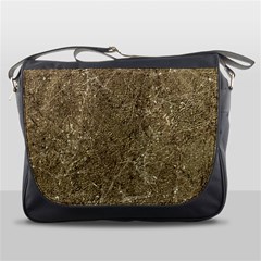 Grunge Abstract Textured Print Messenger Bag by dflcprintsclothing