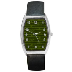 Seaweed Green Barrel Style Metal Watch by WensdaiAmbrose