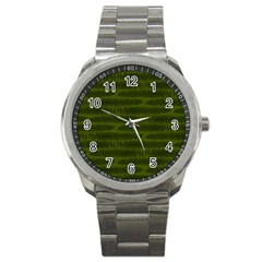 Seaweed Green Sport Metal Watch by WensdaiAmbrose