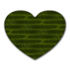 Seaweed Green Heart Mousepads by WensdaiAmbrose